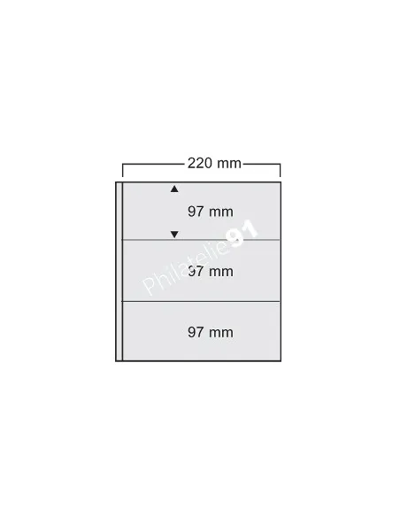 Feuilles Compact A4 - 3 bandes,Matériel philatélie