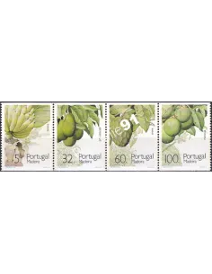 Madère, n° 142a à 145a, bande, collection timbre Europe