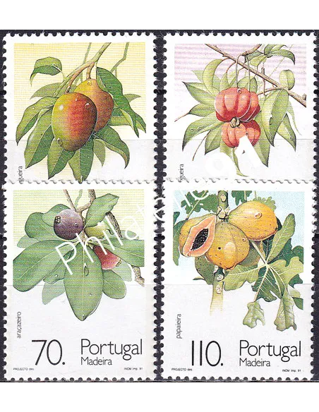 Madère, n° 156 à 159, collection timbre Europe