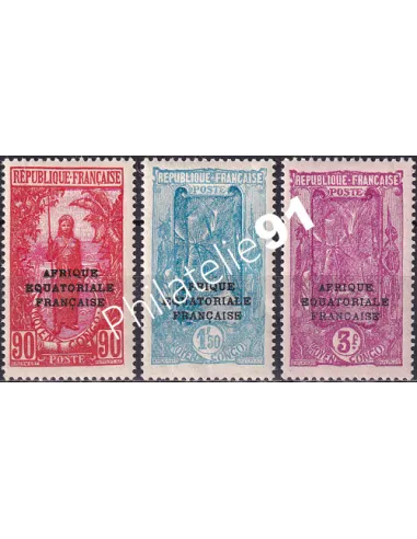 Congo n° 106 à 108 charnière, timbres des colonies françaises