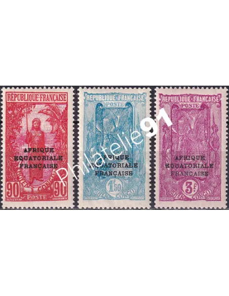 Congo n° 106 à 108 charnière, timbres des colonies françaises