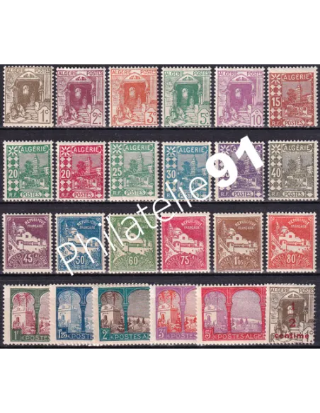 Algérie, n° 34 à 57 charnière, Timbres colonies Francaises