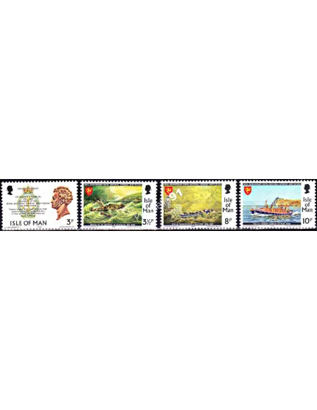 ILE DE MAN - n°   25 à 28 ** - 150ème anniversaire de la société Royale de Sauvetage en mer