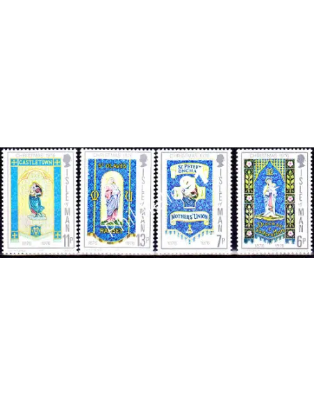Timbres d'îLE DE MAN n° 81 à 84 - Union des Mères
