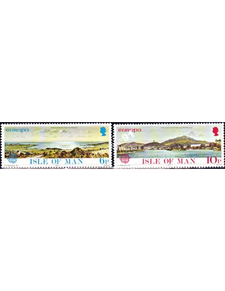 ILE DE MAN - n°   88 à 89 ** - Europa 1977. Paysages