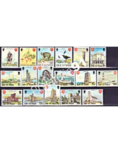 Timbres d’Ile DE MAN n° 98 à 114 - Vues de l'ile