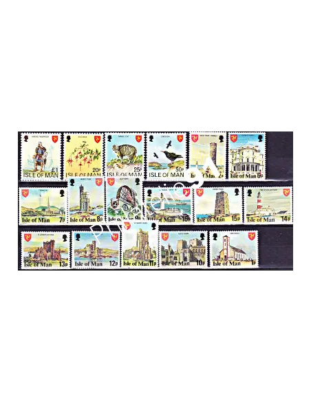 Timbres d’Ile DE MAN n° 98 à 114 - Vues de l'ile