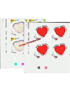 ADH. n° 510 - 511 - "Coeurs - Galante" - Coin daté