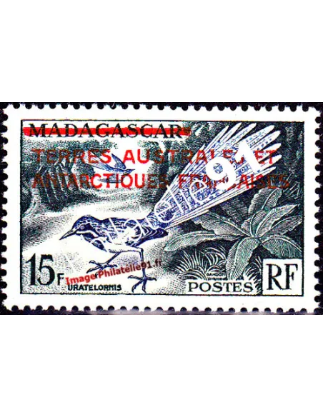 TAAF -  n°   1 - Timbre de Madagascar de 1954