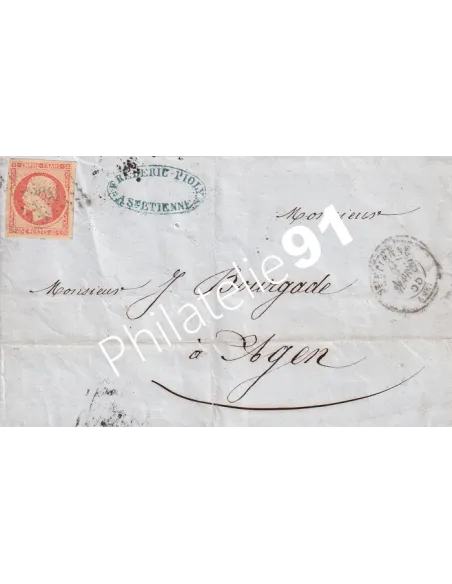 France, n° 16 oblitéré sur lettre,Collection lettre France