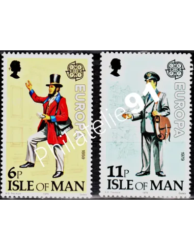 ILE DE MAN - n°  135 à 136 ** - EUROPA 1979 - Histoire de La Poste