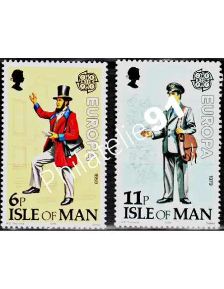 ILE DE MAN - n°  135 à 136 ** - EUROPA 1979 - Histoire de La Poste
