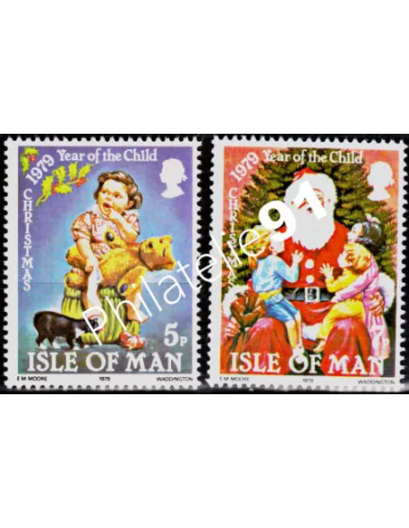Timbres d'ILE DE MAN n°149 à 150 - NOEL - Collection timbres Europe