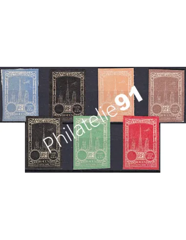 Lot de vignettes meeting aérien, Rouen, collection vignette France