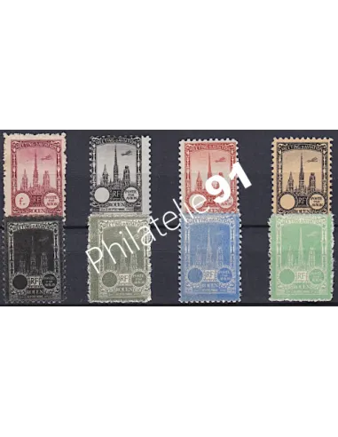 Lot de vignettes meeting aérien, Rouen, collection vignette France