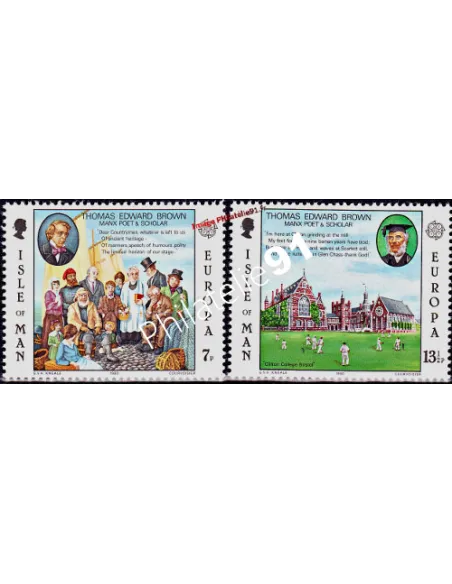 ILE DE MAN - n°  157 à 158 - Europa ** - 1980 - Personnages célèbres