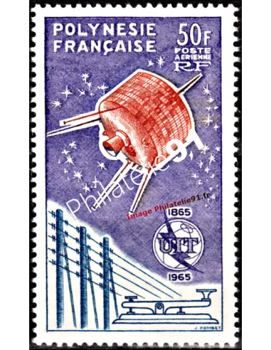Timbre de POLYNÉSIE - P.A. n°  10, Télécommunication, timbre des Dom-Tom