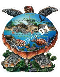 WALLIS ET FUTUNA -  BF n°   20 - Reptiles marins. Les tortues vertes