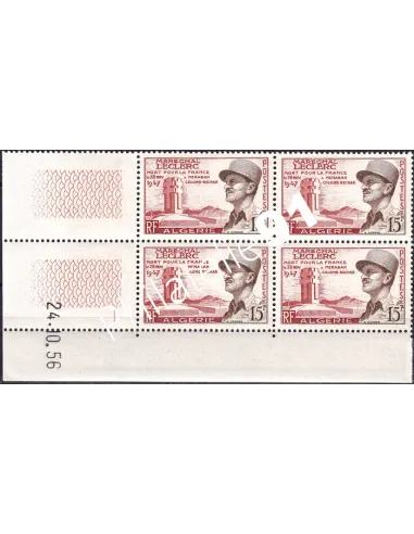 Algérie, Coin daté sur n° 338, Timbres colonies Francaises