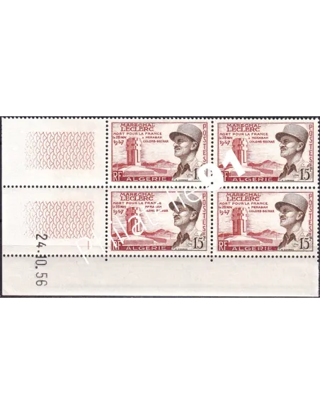 Algérie, Coin daté sur n° 338, Timbres colonies Francaises