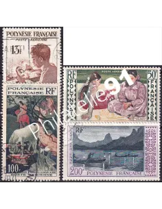 POLYNÉSIE, PA n° 1 à 4 oblitérés, collection timbres Dom Tom