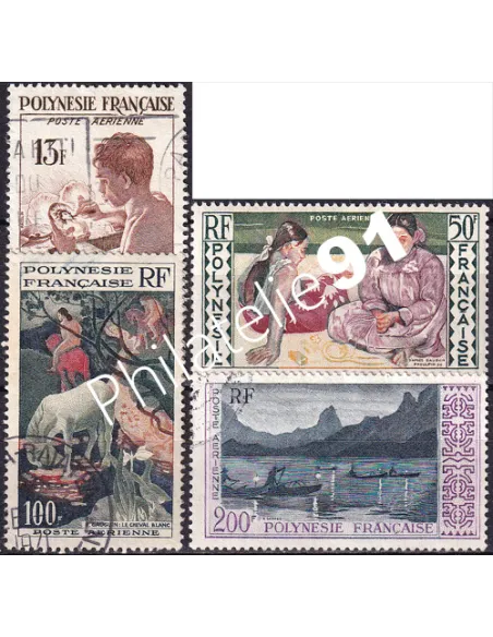 POLYNÉSIE, PA n° 1 à 4 oblitérés, collection timbres Dom Tom
