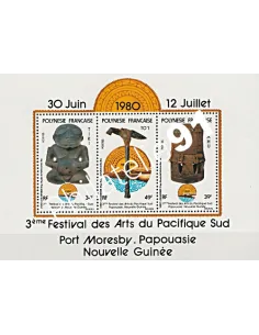 Bloc-Feuillet n° 5 - Timbres de Polynésie - Arts