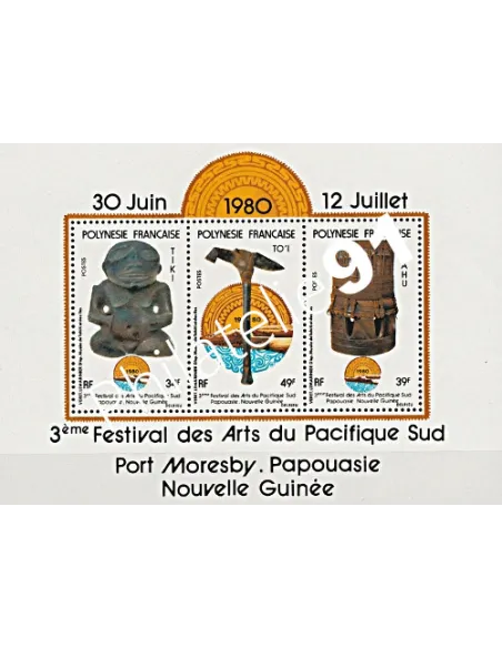 Bloc-Feuillet n° 5 - Timbres de Polynésie - Arts