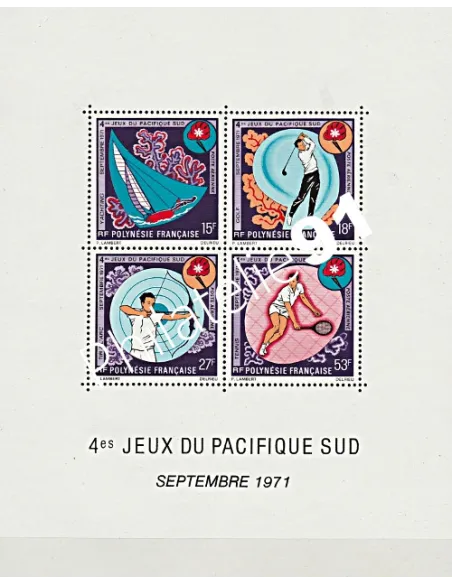 Bloc-Feuillet n° 2 sport - Timbres de Polynésie