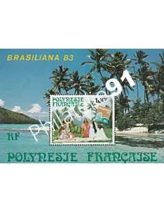 Bloc-Feuillet n° 7 de Timbres de Polynésie, timbres des Dom-Tom