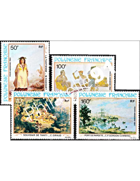 Timbres de POLYNÉSIE PA n° 170 à 173, Art, timbres des Dom-Tom