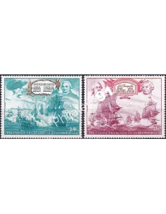 Timbres de POLYNÉSIE, PA n° 104 à 105, collection timbres Dom Tom