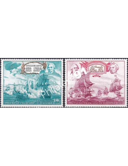 Timbres de POLYNÉSIE, PA n° 104 à 105, collection timbres Dom Tom