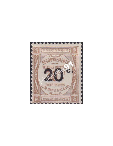 Timbre-Taxe n° 49 charnière, collection timbres France
