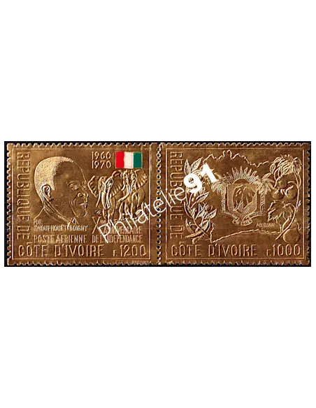 Cote-d'Ivoire - n°  310 et PA n° 48 - 10ème anniversaire de l'indépendance