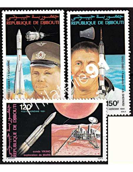 Djibouti - PA n° 150 à 152 - Conquêtes spatiales