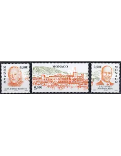 MONACO n° 2467 à 2469 Palais de Monaco, timbres Monaco