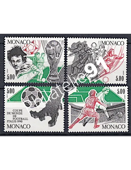 MONACO - issus du BF n° 50** - "Italia 90" - Coupe du monde de football