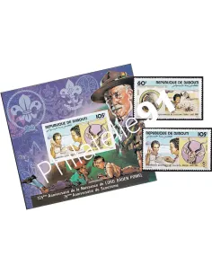 Djibouti - n°  539 - 540 ** et bloc spécial n° 540 - 28ème congrès mondial du scoutisme à Dakar