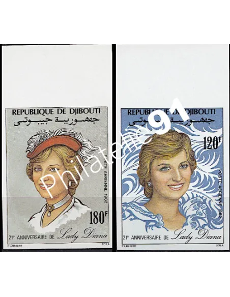 Djibouti - PA n°  164 - 165 ** - Princesse Diana