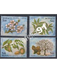 Timbres de MONACO - issus du BF n° 60** - Les quatre saisons de l'amandier