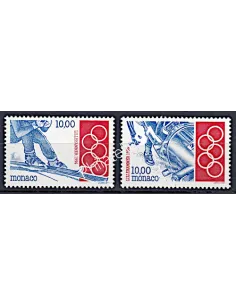 Timbres de MONACO - issus du  BF n° 63** - Jeux Olympiques d'hiver à Lillehammer (Norvège)