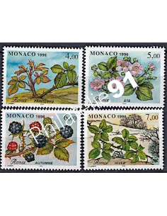Timbres de MONACO - issus du BF n° 74 - Les quatre saisons de la ronce