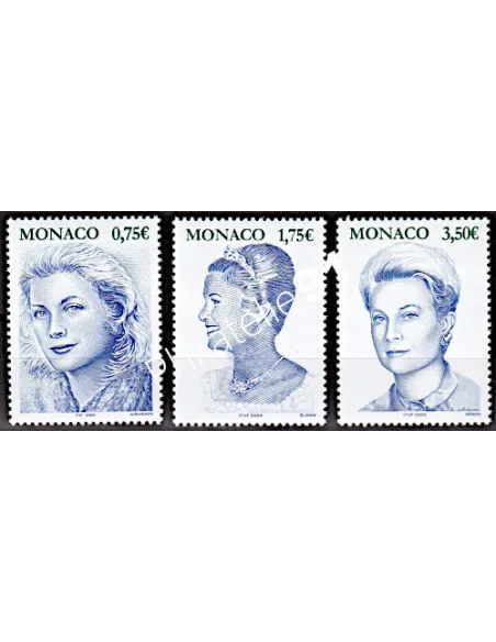 MONACO n° 2456 à 1458 BF 89, Hommage à Grace de Monaco, timbres Monaco