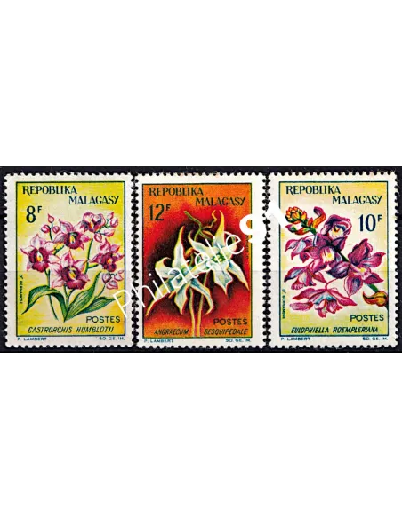 MADAGASCAR - n°  385 à 387 ** - Orchidées