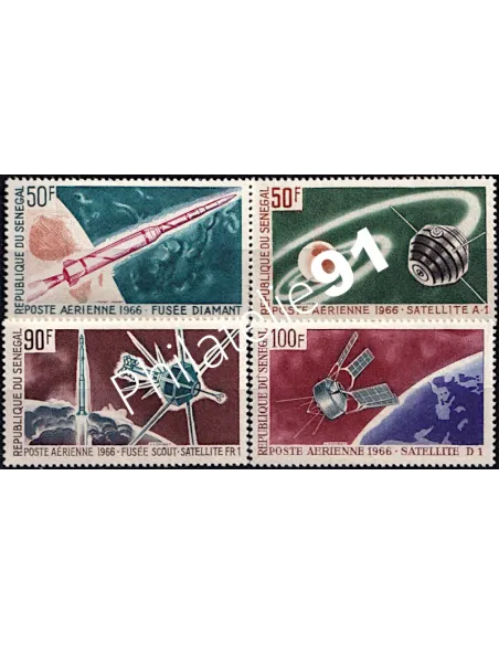 Sénégal - PA n°   49 à 52 ** - Satellite français