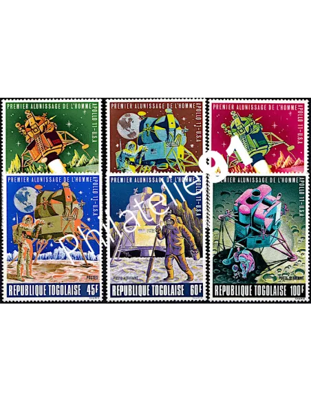 Togo - n°  606 à 609 et PA 109-110 ** - L'Homme sur la Lune