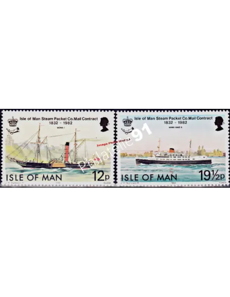 ILE DE MAN - n°  210 à 211 ** - Compagnie des Paquebots de l'île de Man