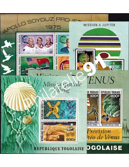 Togo - Lot de 4 blocs - Thème : espace (Lot 220610-2)