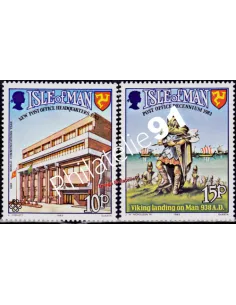 ILE DE MAN - n°  237 à 238 ** - Communications et Indépendance postale de l'île de Man